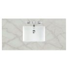 James Martin (single) 48-inch Silestone Victorian Silver Quartz Countertop & Rectangular Sink - 3cm Thick