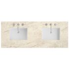 James Martin (double) 60-inch Eclos Tajnar Engineered Stone/Glass Countertop & Rectangular Sinks - 3cm Thick