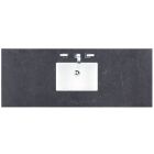 James Martin (single) 60-inch Silestone Charcoal Soapstone Quartz Countertop & Rectangular Sink - 3cm Thick