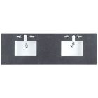 James Martin (double) 72-inch Silestone Charcoal Soapstone Quartz Countertop & Rectangular Sinks - 3cm Thick