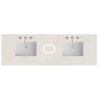 James Martin (double) 72-inch Freepower Wireless Charging Silestone Siberian Quartz Countertop & Rectangular Sinks - 3cm Thick
