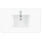 James Martin (single) 36-inch Silestone White Zeus Rounded Quartz Countertop & Rectangular Sink - 3cm Thick / 1-Hole