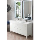 --CLEARANCE--James Martin Linear (double) 59-Inch Glossy White Modern Vanity - 210-V59D-GW