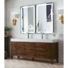 James Martin Linear (double) 72.5-Inch Mid Century Walnut Vanity - 210-V72D-WLT