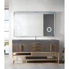 James Martin Columbia (single) 72.5-Inch Ash Gray [Radiant Gold] Vanity - 983-V72S-AGR-RG