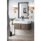 James Martin Columbia (single) 35.5-Inch Ash Gray [Brushed Nickel] Wall-Mount Vanity - 983-V36-W-AG-N