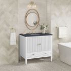 James Martin Myrrin (single) 36-Inch Bright White Vanity - 485-V36-BW