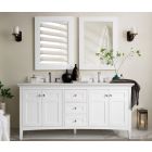 --CLEARANCE--James Martin Palisades (double) 72-Inch Bright White Vanity - 527-V72-BW