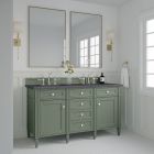 James Martin Brittany (double) 60-Inch Smokey Celadon Vanity - 650-V60D-M-SC