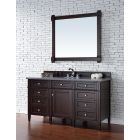 James Martin Brittany (single) 60-Inch Burnished Mahogany Vanity - 650-V60S-M-BNM