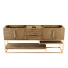 James Martin Columbia (single) 72.5-Inch Latte Oak [Radiant Gold] Vanity - 983-V72S-LTO-RG