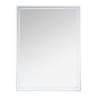 James Martin Tampa 23.6-Inch Rectangular LED Glossy White Mirror