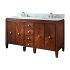 Avanity Brentwood (double) 61-Inch New Walnut Vanity - BRENTWOOD-V61-NW