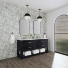 James Martin Lucian (double) 72-Inch Carbon Oak Vanity Cabinet - D704-V72-CBO