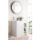 James Martin Alicante (single) 23.63-Inch Glossy White Wall-Mount Vanity - E110-V24-GW