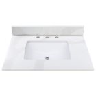 Avanity QUT31CA-RS (single) 31-inch Calacatta Quartz Countertop & Rectangular Sink