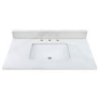 Avanity QUT37CA-RS (single) 37-inch Calacatta Quartz Countertop & Rectangular Sink