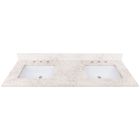 Avanity QUT61AL-RS (double) 61-inch Lotte Radianz Alluring Quartz Countertop & Rectangular Sinks