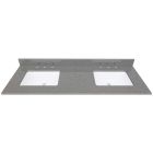 Avanity QUT61CO-RS (double) 61-inch Lotte Radianz Contrail Matte Quartz Countertop & Rectangular Sinks