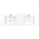James Martin (double) 59-inch Glossy White Composite Stone Integrated Countertop/Sink