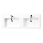 James Martin (double) 47.25-inch Glossy White Composite Stone Integrated Countertop/Sink