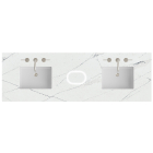 James Martin (double) 72-inch Freepower Wireless Charging Silestone Ethereal Noctis Quartz Countertop & Rectangular Sinks - 3cm Thick (040)