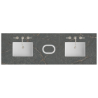 James Martin (double) 72-inch Freepower Wireless Charging Silestone Parisien Bleu Quartz Countertop & Rectangular Sinks - 3cm Thick (040)