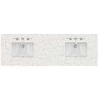 James Martin (double) 72-inch Silestone Eternal Jasmine Pearl Quartz Countertop & Rectangular Sinks - 3cm Thick (040)
