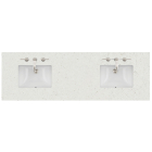 James Martin (double) 72-inch Silestone Lime Delight Quartz Countertop & Rectangular Sinks - 3cm Thick (040)