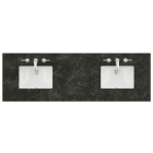 James Martin (double) 72-inch Eclos Phantome Engineered Stone/Glass Countertop & Rectangular Sinks - 3cm Thick (040)