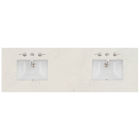 James Martin (double) 72-inch Silestone Siberian Quartz Countertop & Rectangular Sinks - 3cm Thick (040)