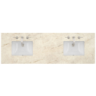 James Martin (double) 72-inch Eclos Tajnar Engineered Stone/Glass Countertop & Rectangular Sinks - 3cm Thick (040)