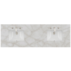 James Martin (double) 72-inch Silestone Victorian Silver Quartz Countertop & Rectangular Sinks - 3cm Thick (040)