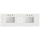 James Martin (double) 72-inch Freepower Wireless Charging Silestone Eternal Jasmine Pearl Quartz Countertop & Rectangular Sinks - 3cm Thick