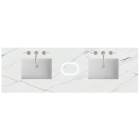 James Martin (double) 72-inch Freepower Wireless Charging Silestone Ethereal Noctis Quartz Countertop & Rectangular Sinks - 3cm Thick