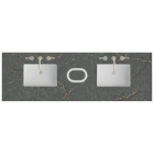 James Martin (double) 72-inch Freepower Wireless Charging Silestone Parisien Bleu Quartz Countertop & Rectangular Sinks - 3cm Thick