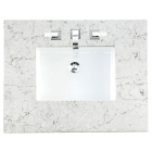 James Martin (single) 30-inch Silestone Eternal Jasmine Pearl Quartz Countertop & Rectangular Sink - 3cm Thick