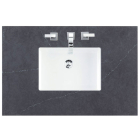 James Martin (single) 36-inch Silestone Charcoal Soapstone Quartz Countertop & Rectangular Sink - 3cm Thick