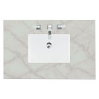 James Martin (single) 36-inch Silestone Victorian Silver Quartz Countertop & Rectangular Sink - 3cm Thick