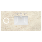 James Martin (single) 48-inch Freepower Wireless Charging Eclos Tajnar Engineered Stone/Glass Countertop & Rectangular Sink - 3cm Thick