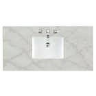 James Martin (single) 48-inch Silestone Victorian Silver Quartz Countertop & Rectangular Sink - 3cm Thick