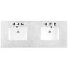 James Martin (double) 60-inch Silestone Eternal Jasmine Pearl Quartz Countertop & Rectangular Sinks - 3cm Thick