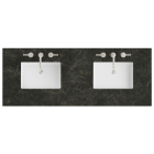 James Martin (double) 60-inch Eclos Phantome Engineered Stone/Glass Countertop & Rectangular Sinks - 3cm Thick