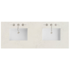 James Martin (double) 60-inch Silestone Siberian Quartz Countertop & Rectangular Sinks - 3cm Thick