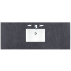 James Martin (single) 60-inch Silestone Charcoal Soapstone Quartz Countertop & Rectangular Sink - 3cm Thick
