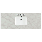 James Martin (single) 60-inch Silestone Victorian Silver Quartz Countertop & Rectangular Sink - 3cm Thick