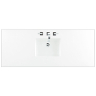 James Martin (single) 60-inch Silestone White Zeus Quartz Countertop & Rectangular Sink - 3cm Thick
