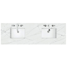 James Martin (double) 72-inch Silestone Ethereal Noctis Quartz Countertop & Rectangular Sinks - 3cm Thick