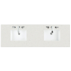 James Martin (double) 72-inch Silestone Lime Delight Quartz Countertop & Rectangular Sinks - 3cm Thick