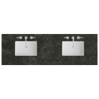 James Martin (double) 72-inch Eclos Phantome Engineered Stone/Glass Countertop & Rectangular Sinks - 3cm Thick